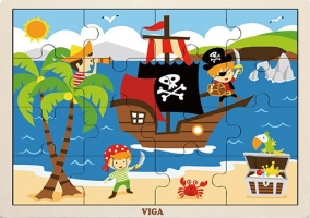 Пазл "Корабль с пиратами" Viga