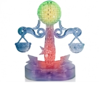 Пазл 3D кристаллический, «Знак зодиака Весы» ,42 детали, световые эффекты