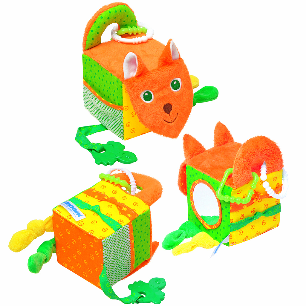 Сенсорный кубик "Лиса", мякиши, арт 305