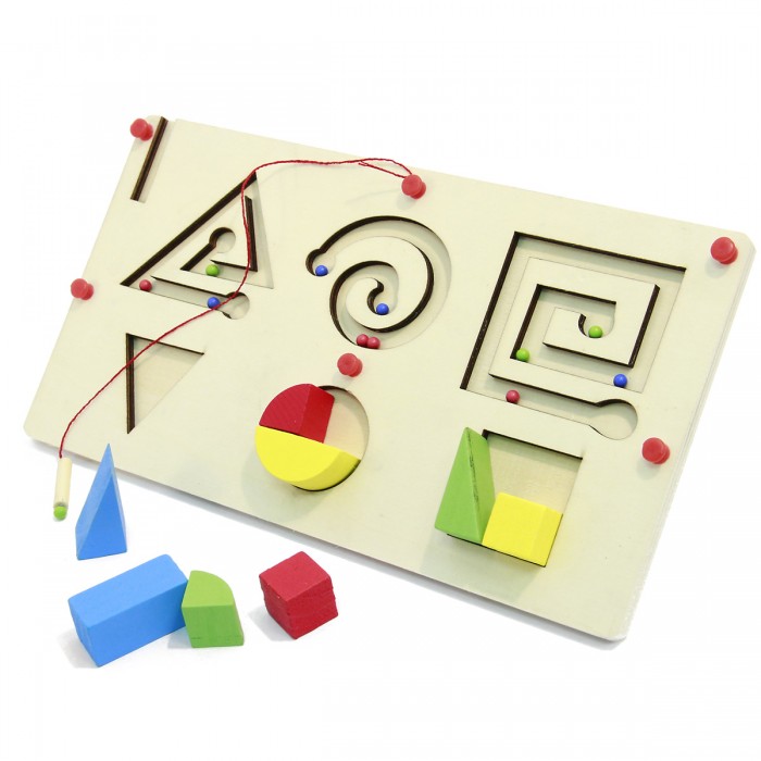 Лабиринт-сортер деревянный, с магнитными дет.