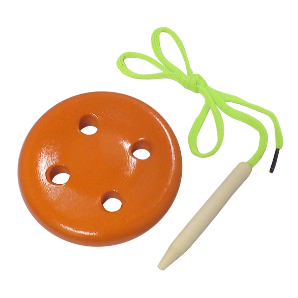 Пуговица-шнуровка деревянная.