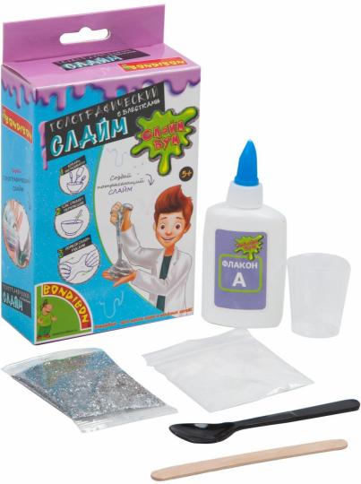 Голографический слайм с блестками.