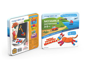 Мозаика Животные, магн.игра в металл.чемоданчике. Magneticus