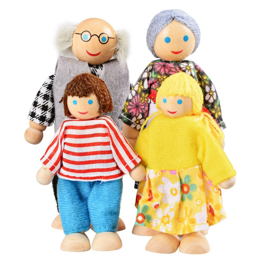 Набор кукол. Семья, дерев.