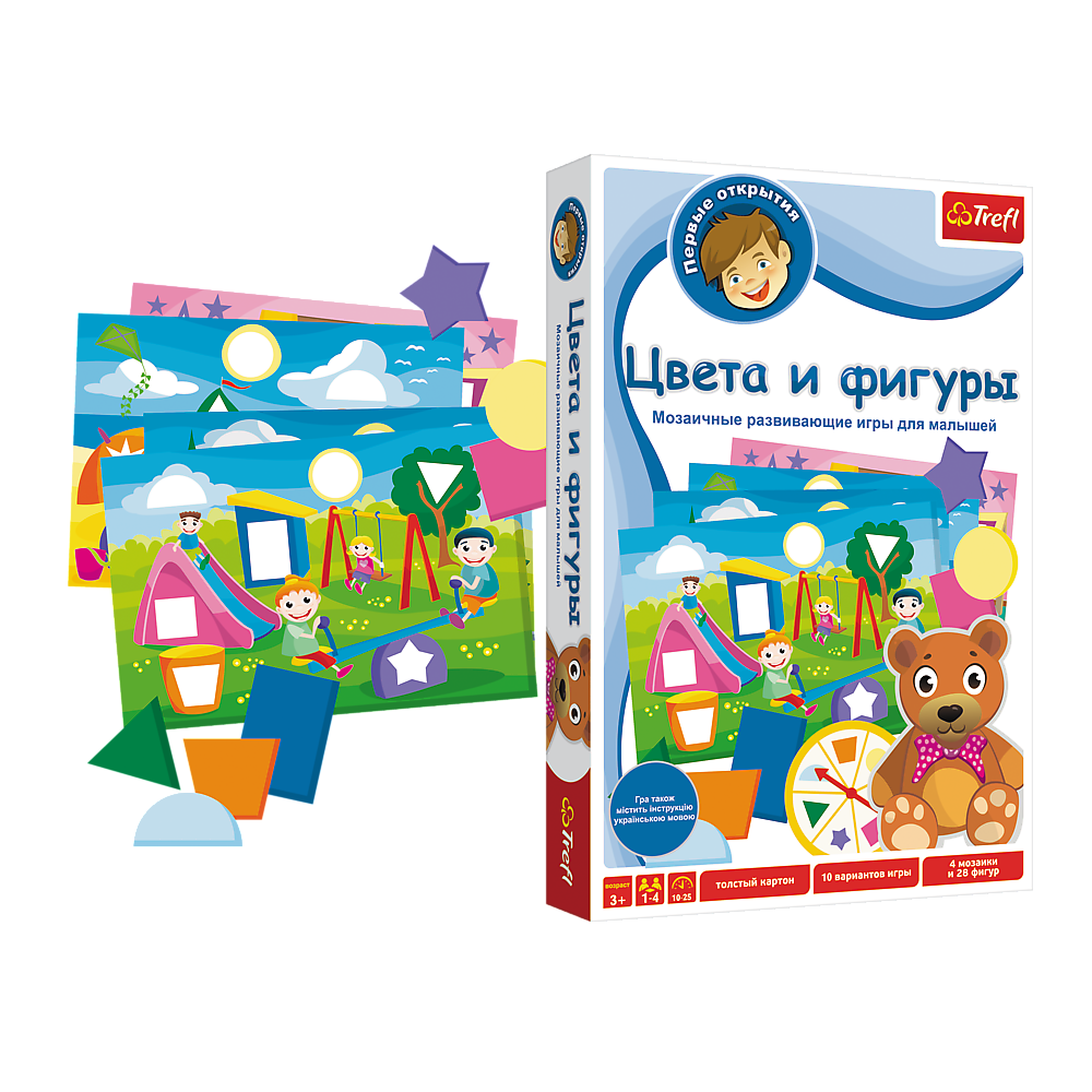 Цвета и фигуры, 10 игр в 1, Trefl