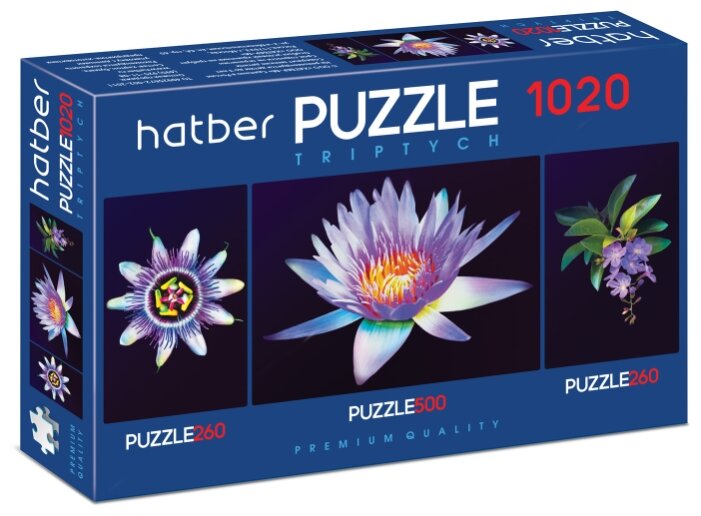 Набор пазлов Hatber Premium Triptych Душа цветка