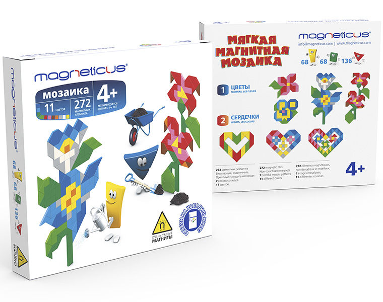 Магнитная мозаика, 272 эл, 11 цв