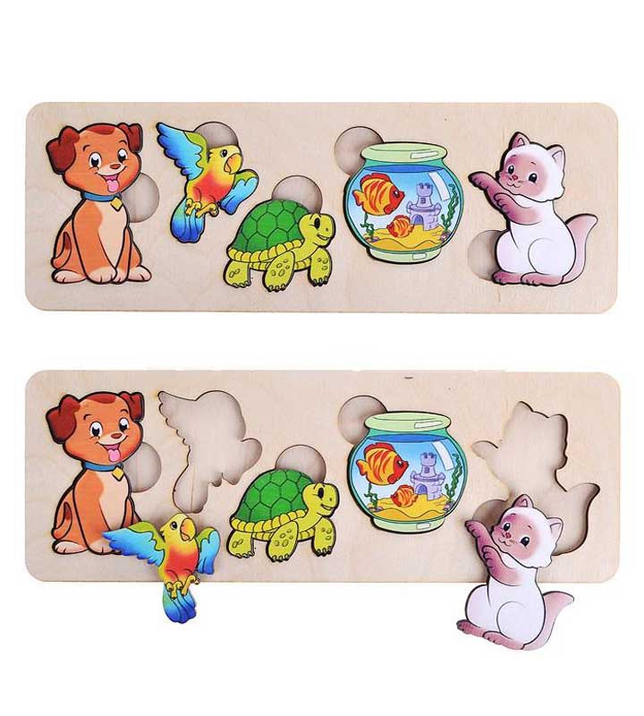 Пазл-рамка Домашние животные, дерев, Россия