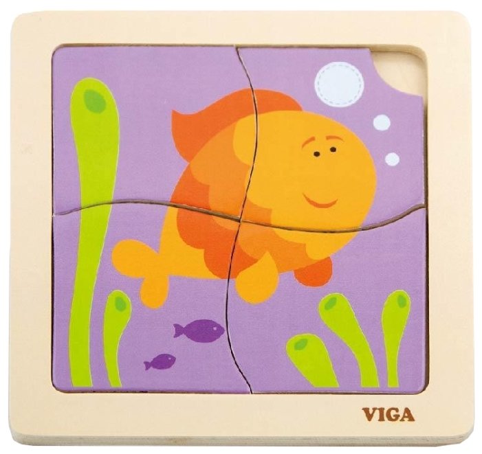 Пазл для малышей рыбка, 4 дет., Viga