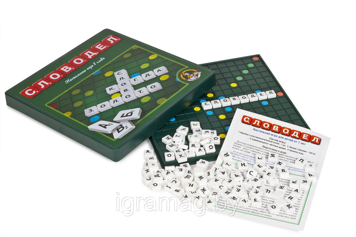 Словодел, настольная игра, пластм.коробка
