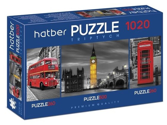 Набор пазлов Hatber Premium Triptych Лондон