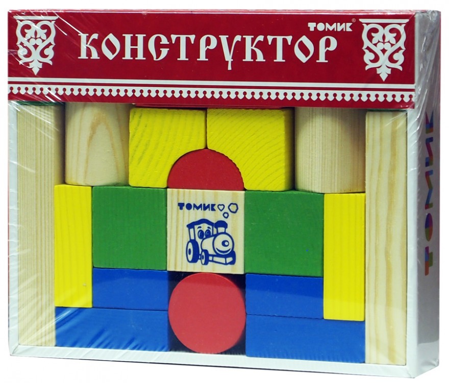 Конструктор деревянный, 26 дет. Томик.