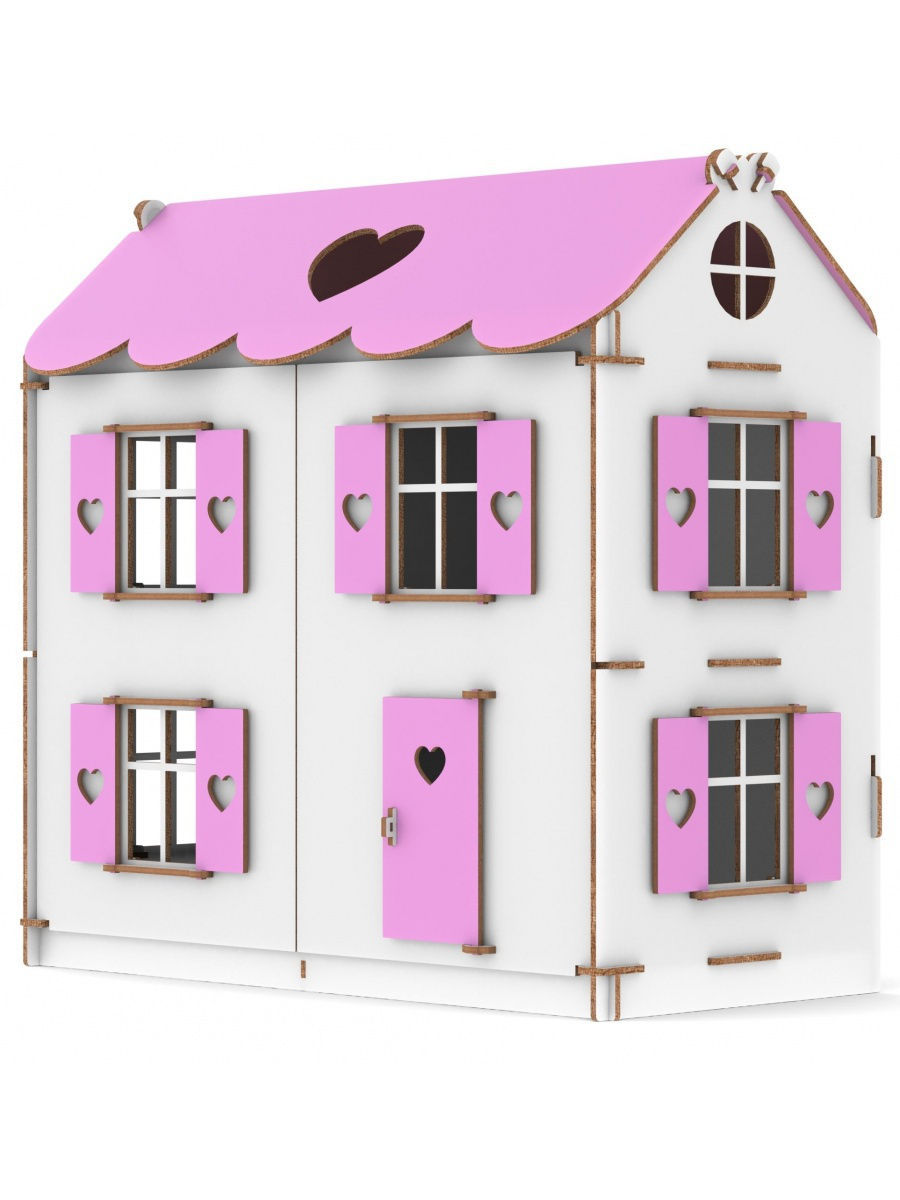 Кукольный домик, 2 этажа, дерево.