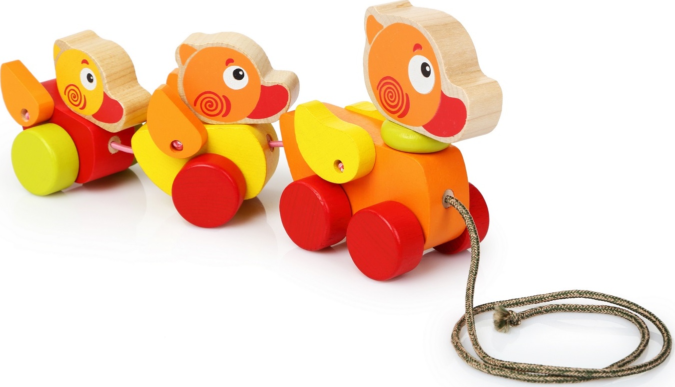 Каталка деревянная "Уточки" Cubika