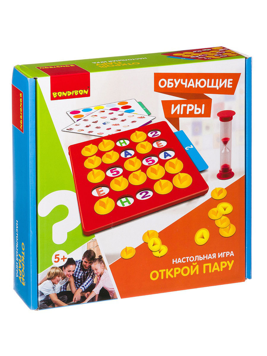 Развивающая игра. Открой пару. Бондибон