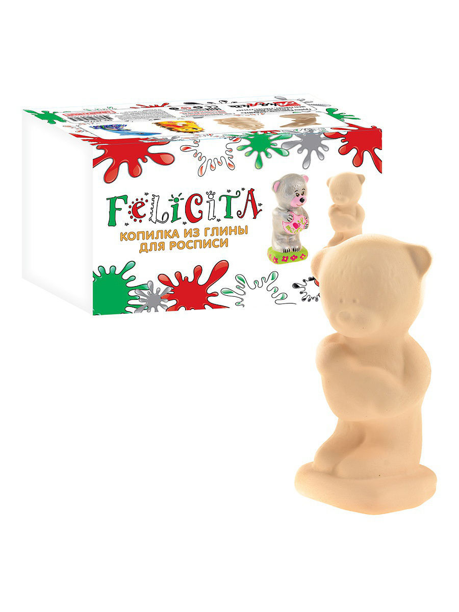 Копилка из глины для росписи "Медвежонок"