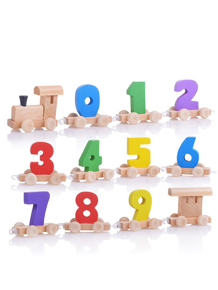 Паровозик-каталка Цифры