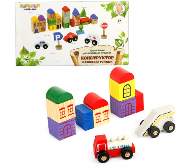 Конструктор деревянный "Маленький городок"