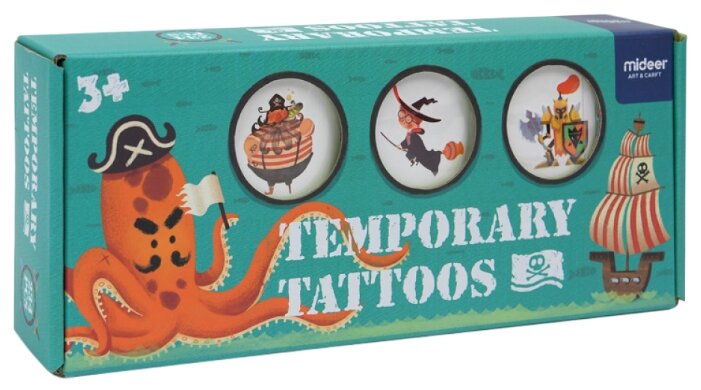 Набор временных наклеек. Морское путешествие.Mideer